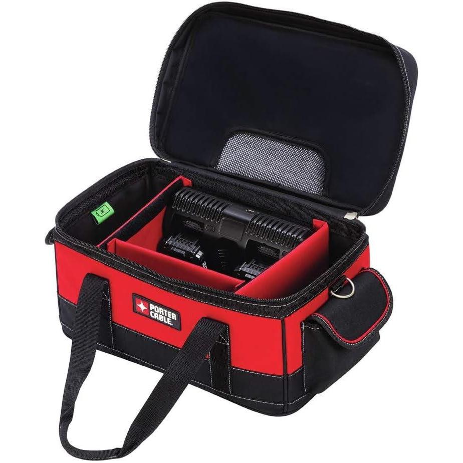 PORTER-CABLE 20V MAX* Lithium Battery Charger, Dual Port with 2 Batteries (PCCB122C2)(Charger)