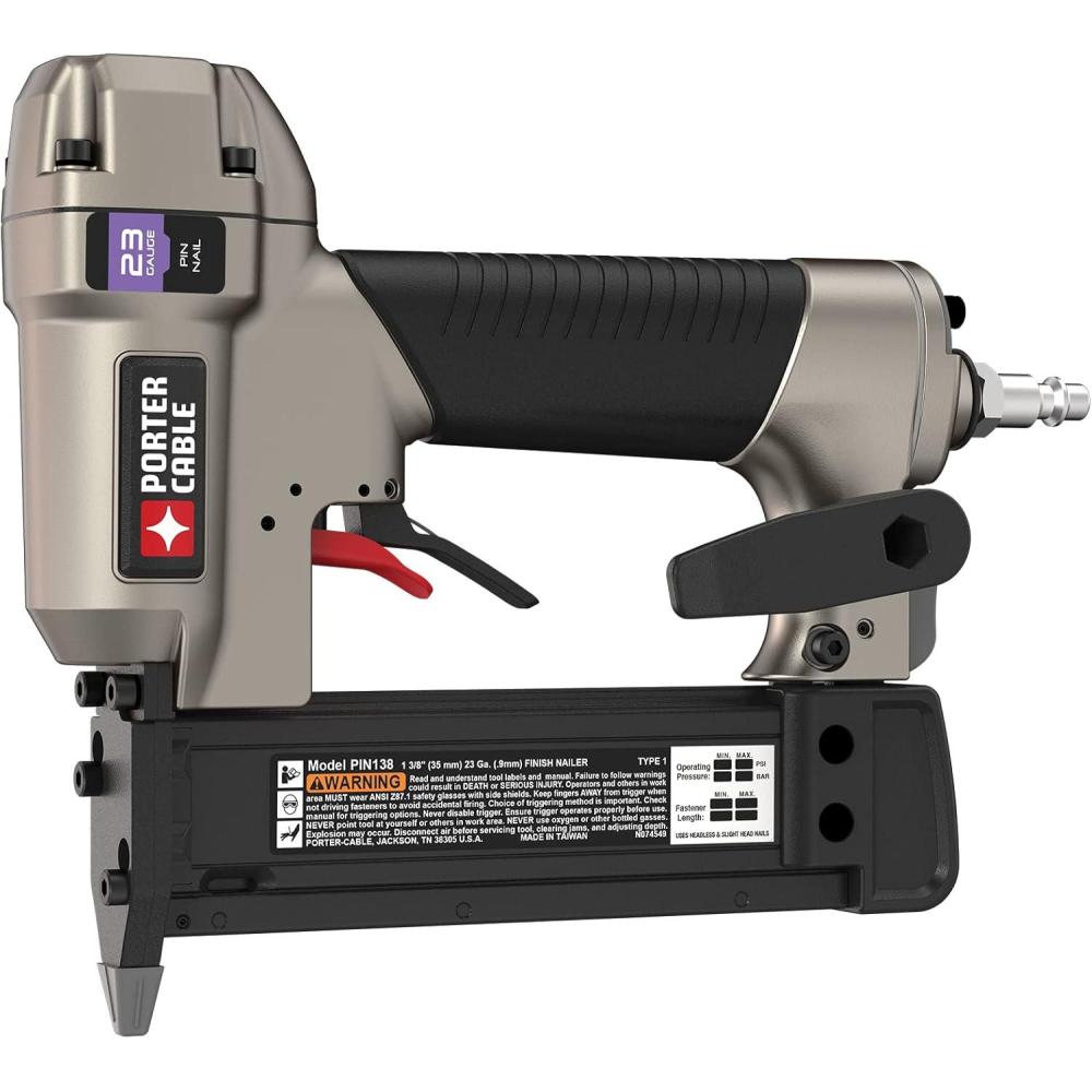 PORTER-CABLE Pin Nailer, 23-Gauge, 1-3/8-Inch (PIN138)(Tool Only)
