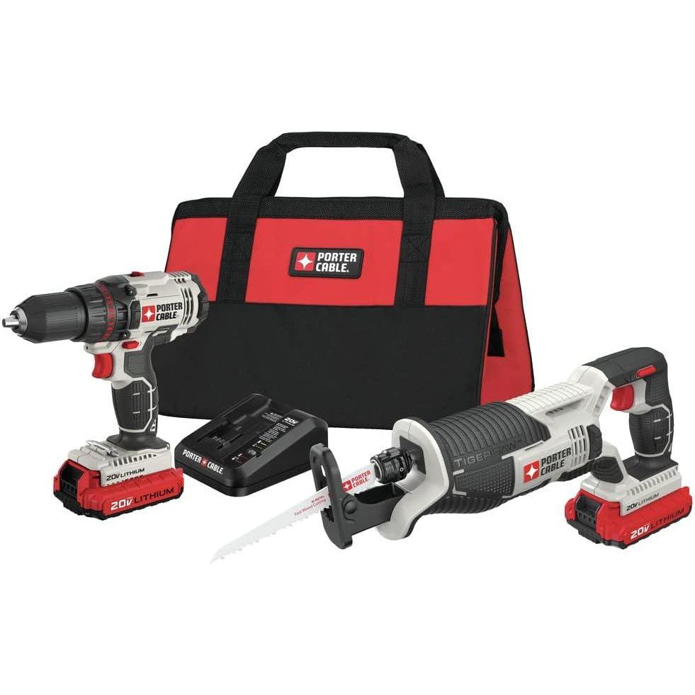 PORTER-CABLE PCCK603L2 20V Max Drill and Reciprocating Saw Combo Kit