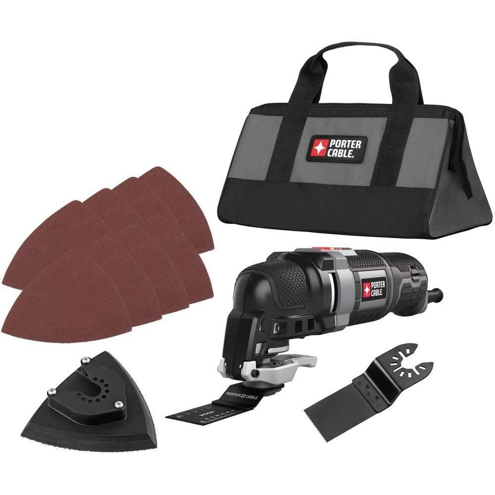 PORTER-CABLE Oscillating Multi-Tool Kit, 3.0-Amp, 11-Piece, Corded (PCE606K)