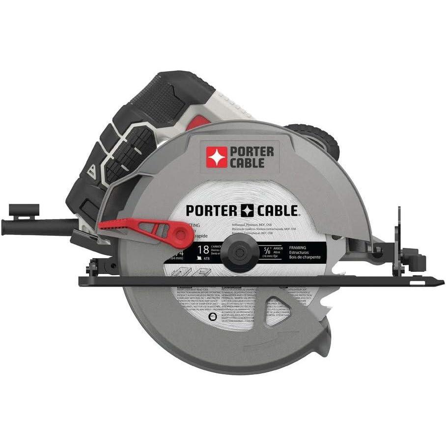 PORTER-CABLE 7-1/4-Inch Circular Saw, Heavy Duty Steel Shoe, 15-Amp (PCE300)(Circular Saw Only)