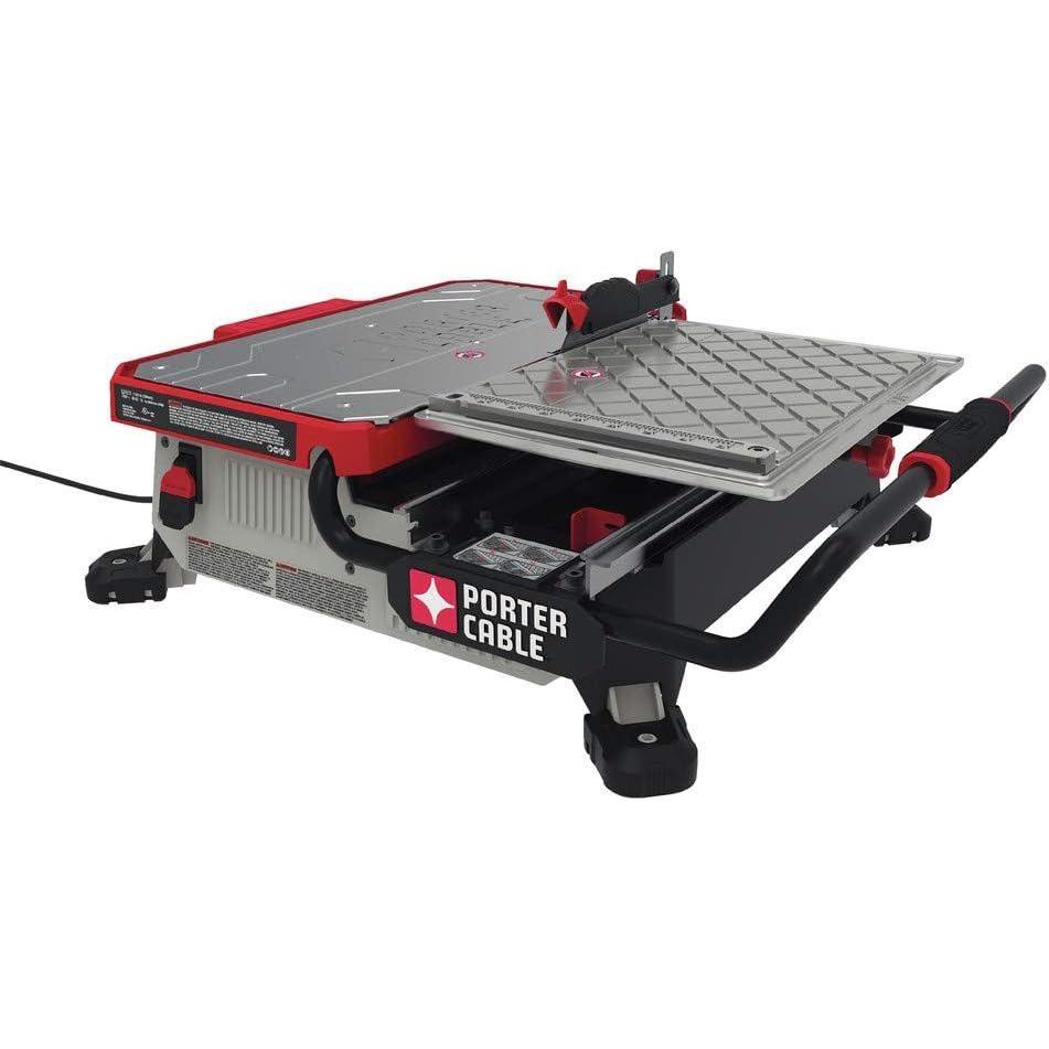 PORTER-CABLE Tile Saw, Wet Saw with 7-inch Cutting Capacity and On-Board Cutting Guide (PCE980)(Wet Tile Saw Only)