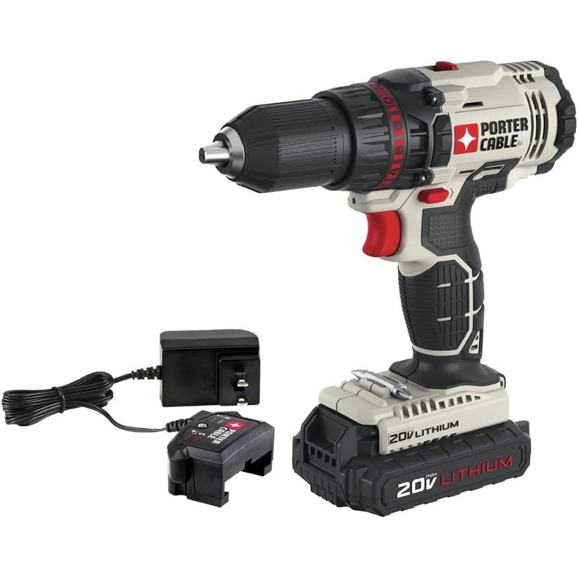 PORTER-CABLE 20V MAX* Cordless Drill/Driver Kit, 1/2-Inch (PCC601LA)