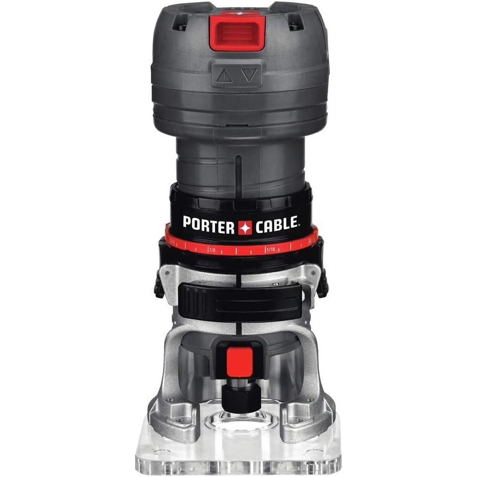 PORTER-CABLE Router, 4.5-Amp, Single Speed 31,000 RPM, Trims 1/4-Inch Laminate, Corded (PCE6430)(Router)