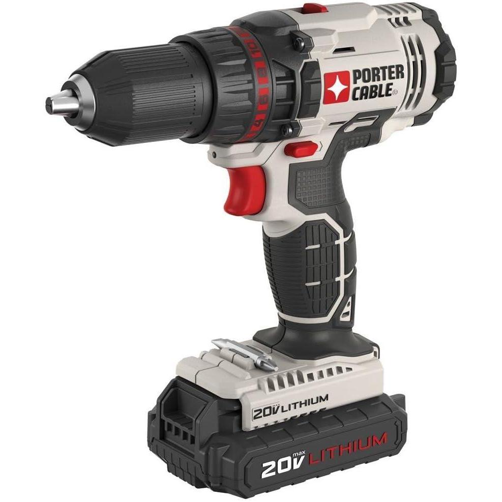 PORTER-CABLE 20V MAX* Cordless Drill/Driver, 1/2-Inch, Tool Only (PCC601LB)