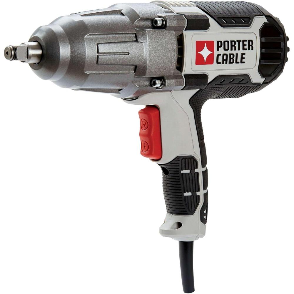 PORTER-CABLE Impact Wrench, 450 lbs of Torque, 1/2 Inch Hog Ring, 7.5-Amp, Corded (PCE211)(One Size)